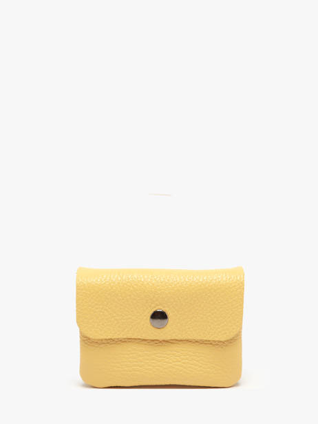 Portemonnee Leder Milano Geel caviar CA23092